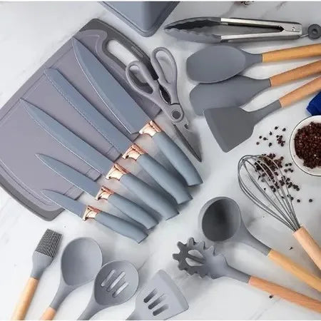 Jogo Utensílios de Cozinha Luxo 19 Peças