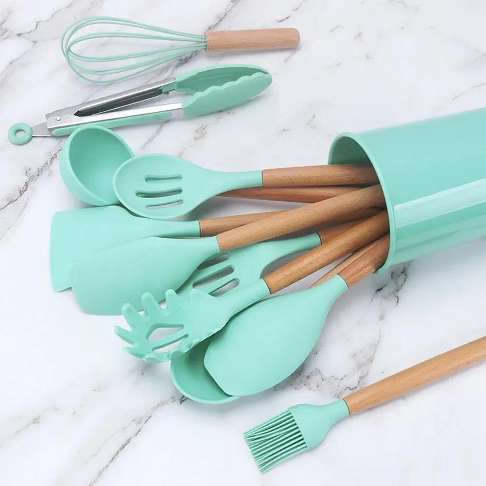 Kit de utensílios para Cozinha de Silicone