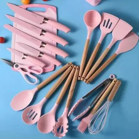 Jogo Utensílios de Cozinha Luxo 19 Peças
