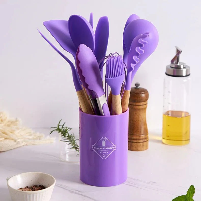 Kit de utensílios para Cozinha de Silicone