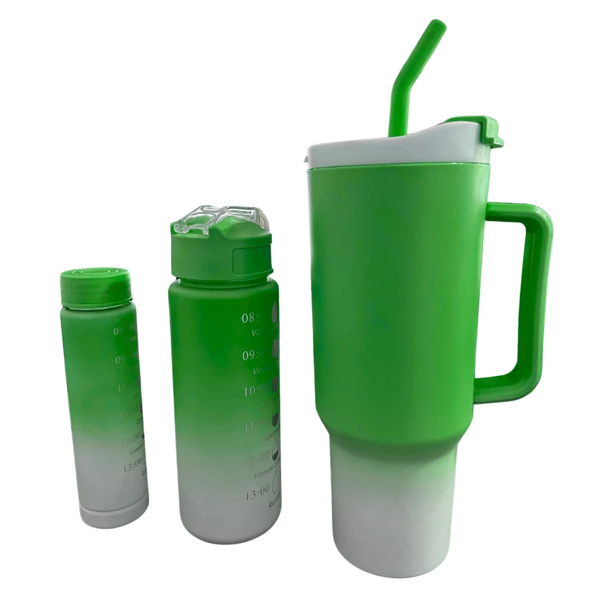 Kit 3 Garrafas com Copo Para Carro