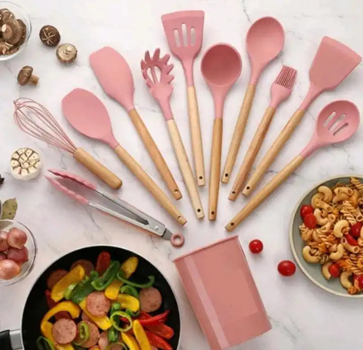 Kit de utensílios para Cozinha de Silicone
