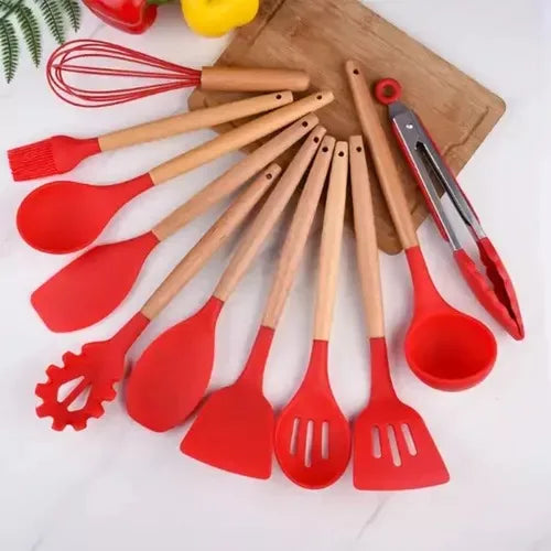 Kit de utensílios para Cozinha de Silicone