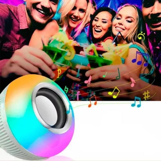 Lâmpada Musical Bluetooth RGB + Controle Remoto