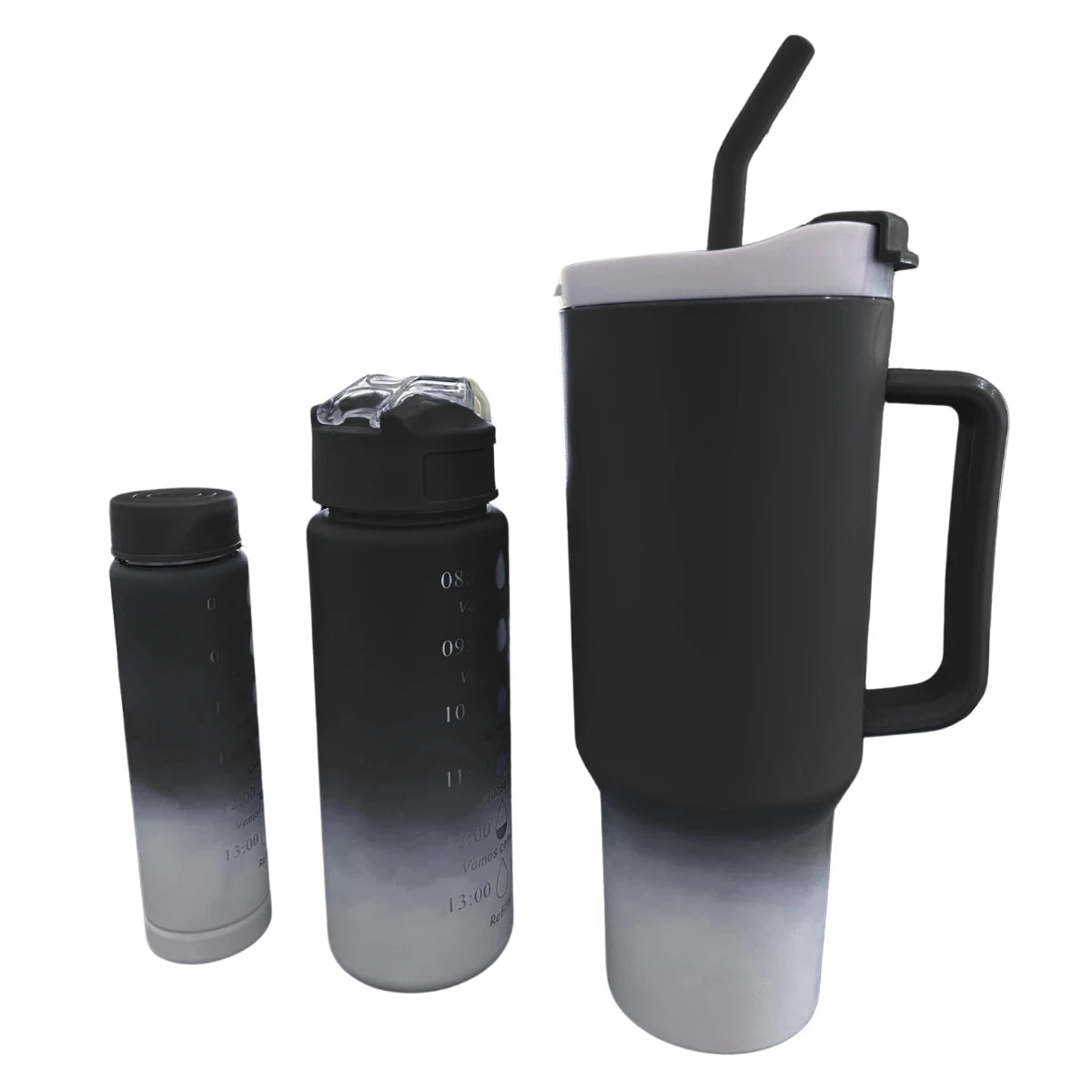 Kit 3 Garrafas com Copo Para Carro