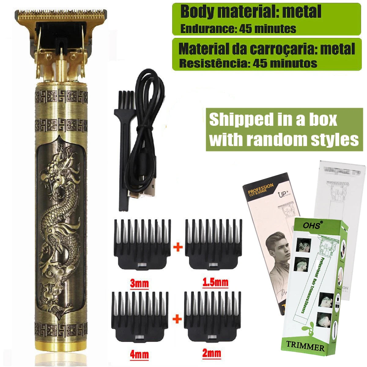 Máquina de Cortar Cabelo T9 – Aparador de Barba e Corpo | OHS