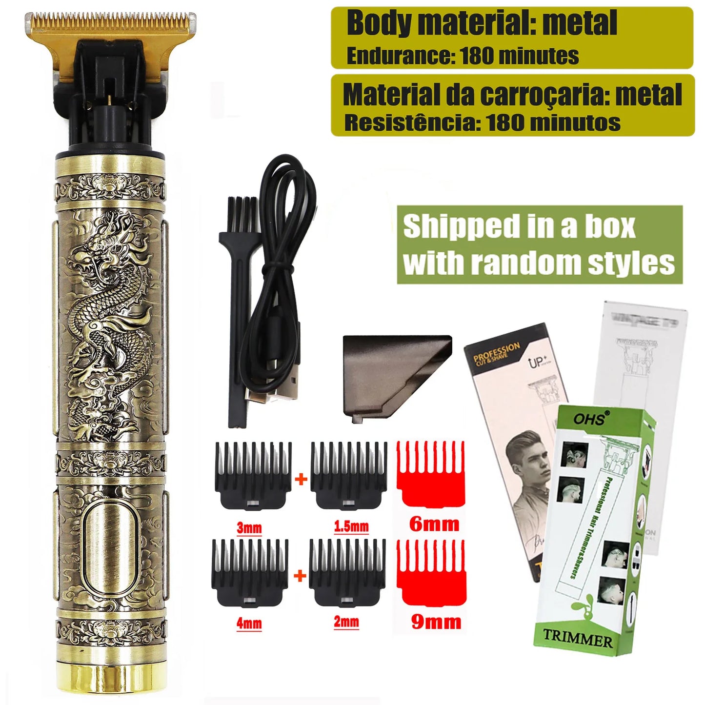 Máquina de Cortar Cabelo T9 – Aparador de Barba e Corpo | OHS