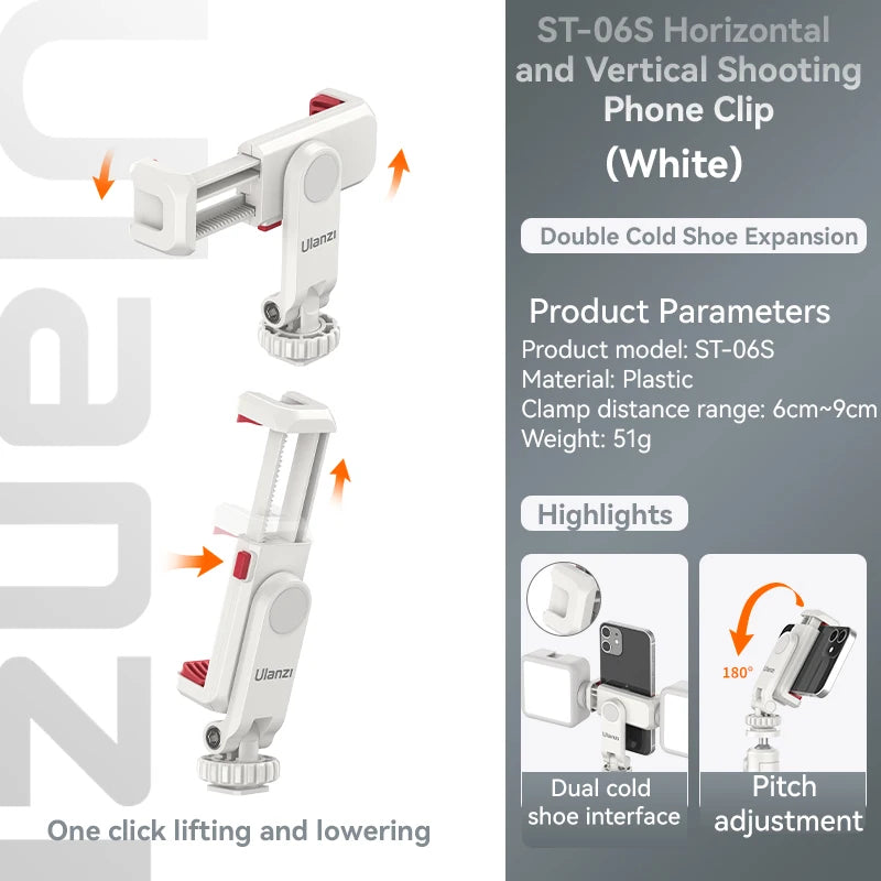 Ulanzi ST-06S – Suporte Universal 360° para Celular