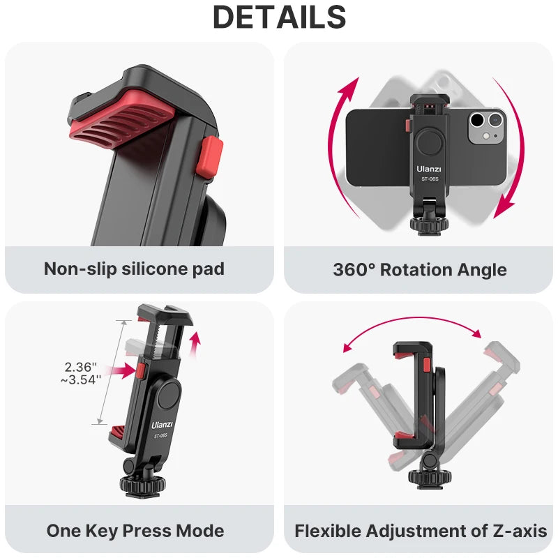 Ulanzi ST-06S – Suporte Universal 360° para Celular