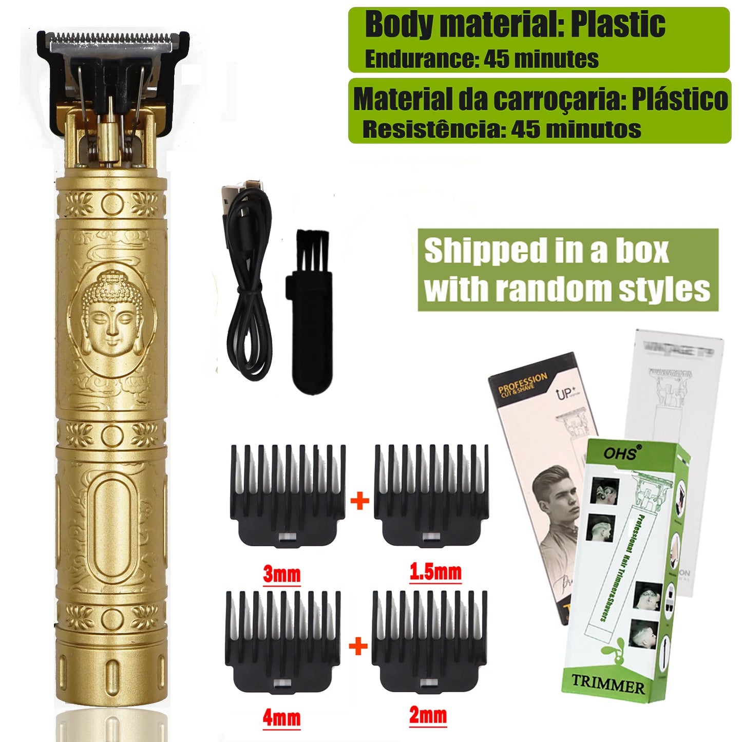 Máquina de Cortar Cabelo T9 – Aparador de Barba e Corpo | OHS