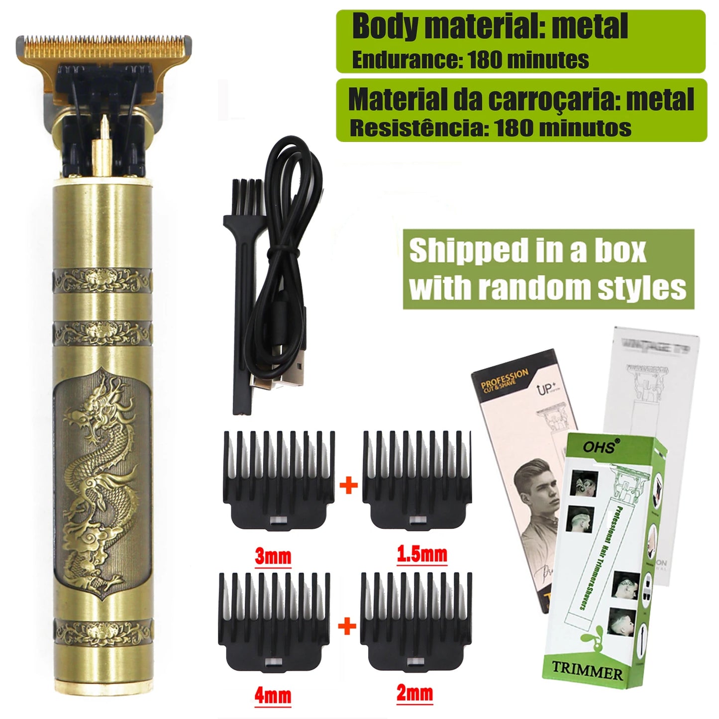 Máquina de Cortar Cabelo T9 – Aparador de Barba e Corpo | OHS