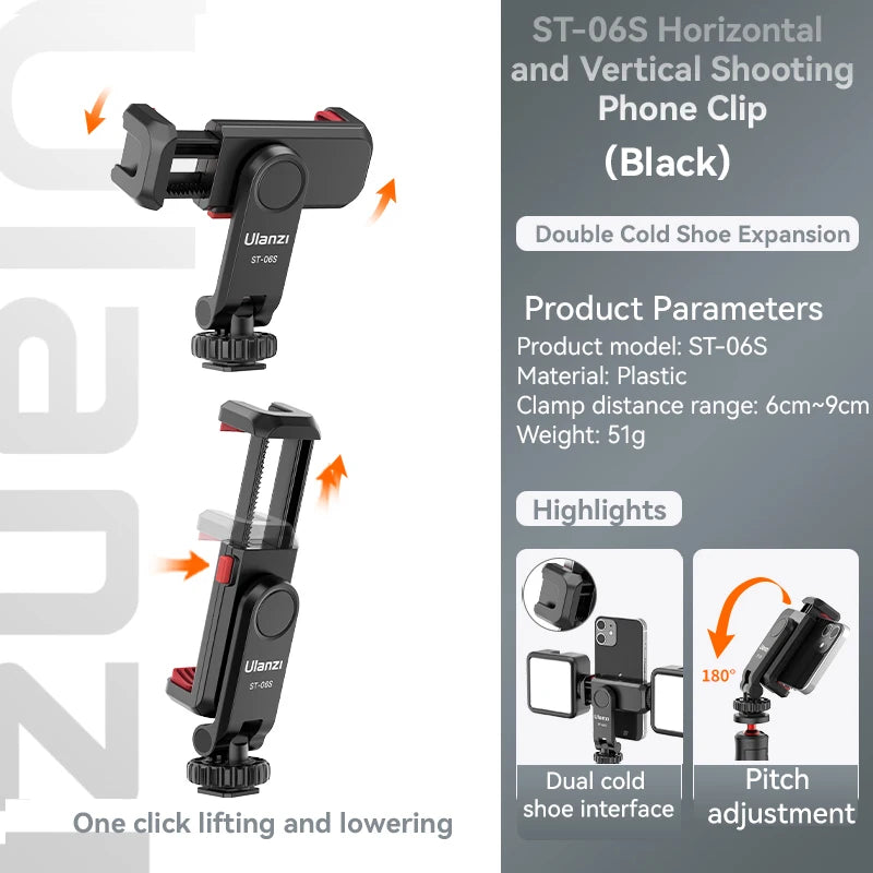 Ulanzi ST-06S – Suporte Universal 360° para Celular