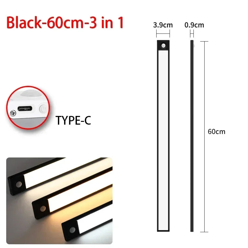 Luminária LED com Sensor de Movimento – Recarregável USB