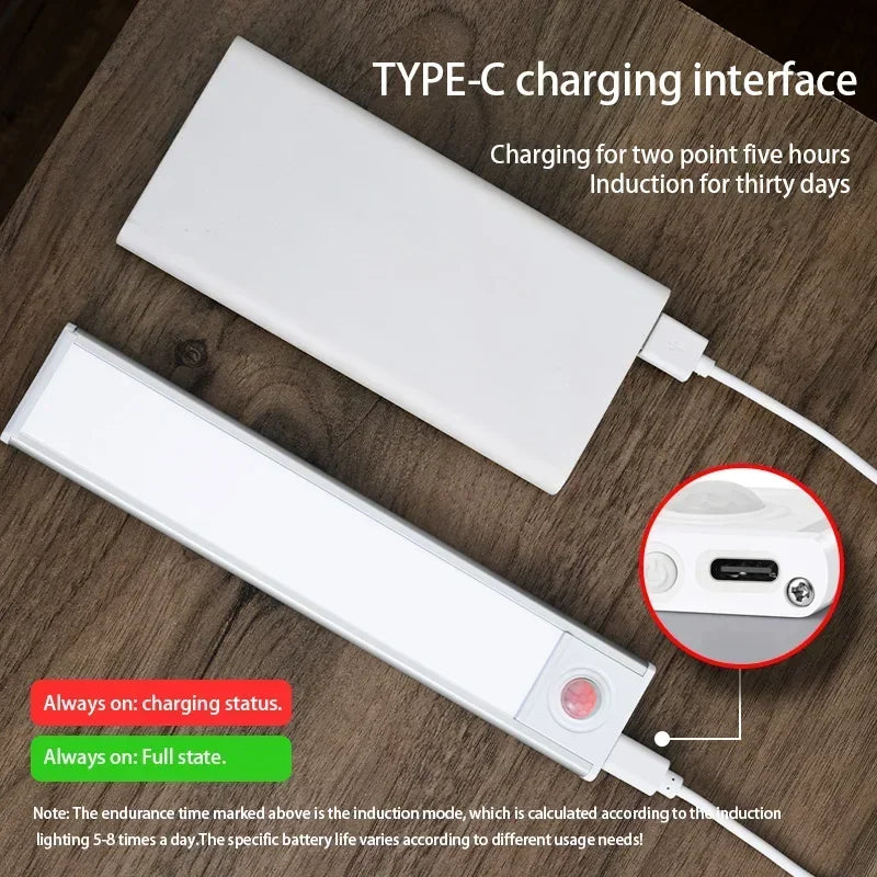 Luminária LED com Sensor de Movimento – Recarregável USB