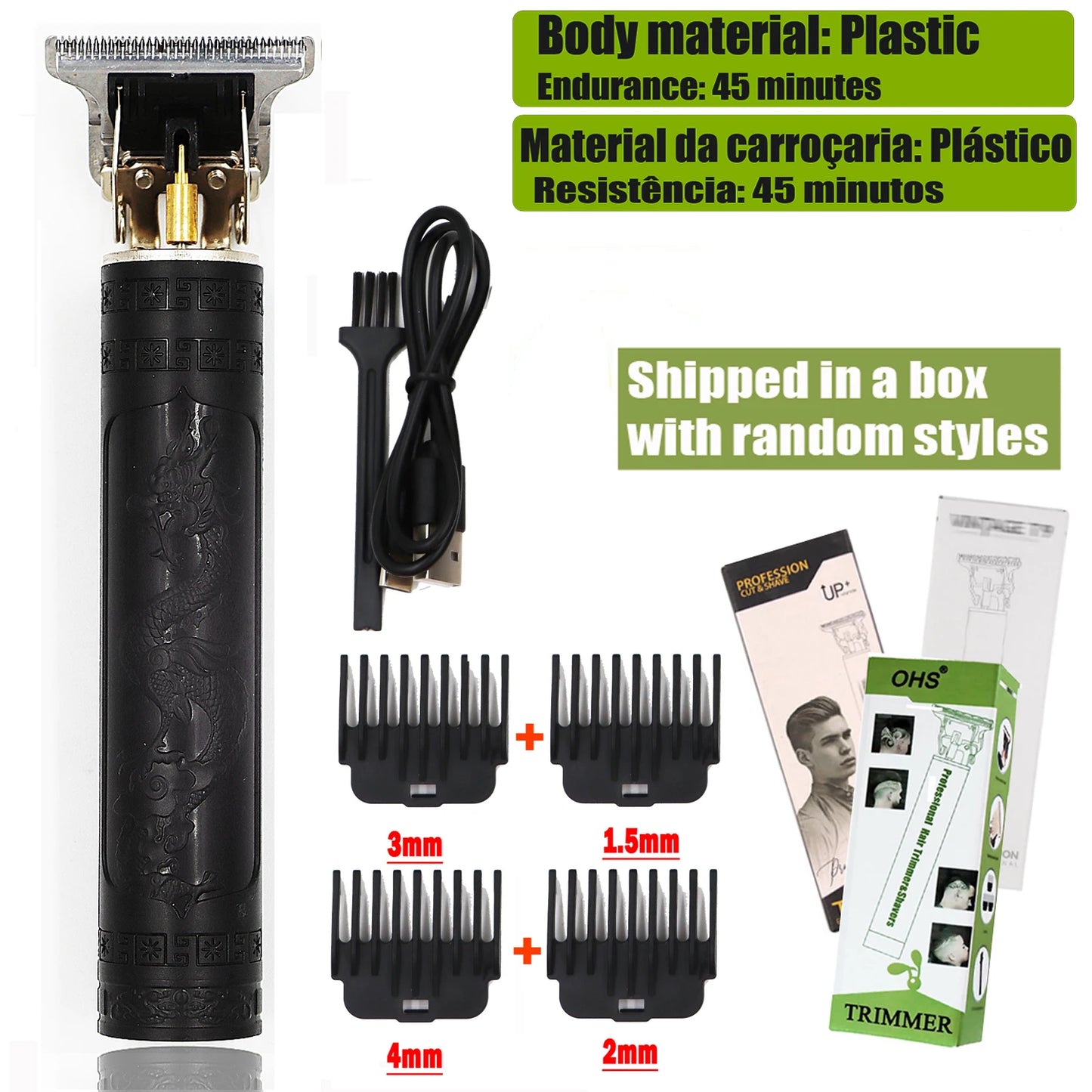 Máquina de Cortar Cabelo T9 – Aparador de Barba e Corpo | OHS