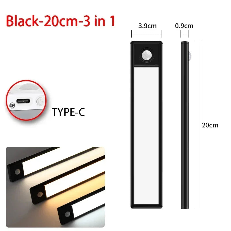 Luminária LED com Sensor de Movimento – Recarregável USB