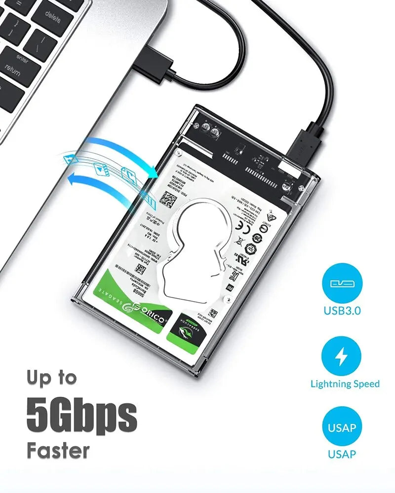 Caixa para HD Externo USB 3.0 para SSD/HDD 2.5