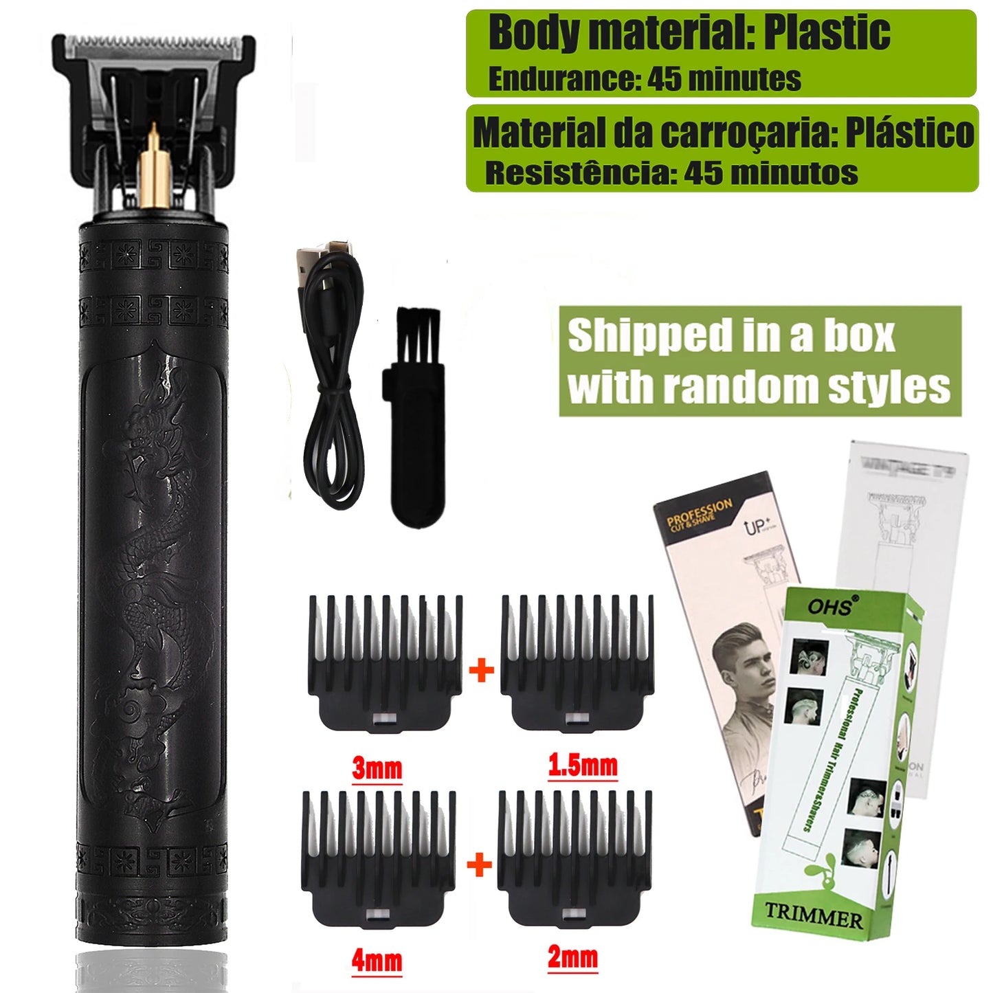Máquina de Cortar Cabelo T9 – Aparador de Barba e Corpo | OHS