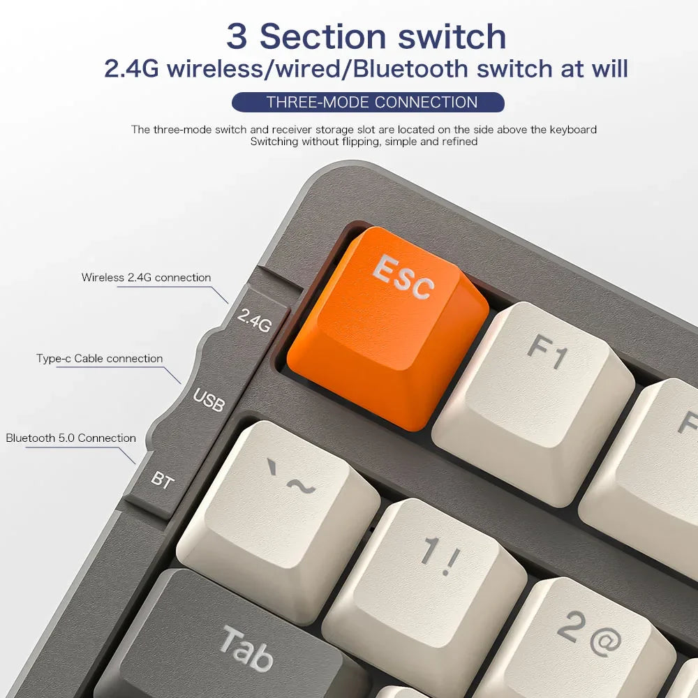 Teclado Mecânico Sem Fio K8