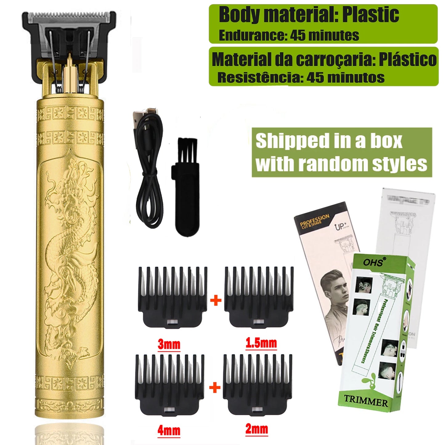 Máquina de Cortar Cabelo T9 – Aparador de Barba e Corpo | OHS