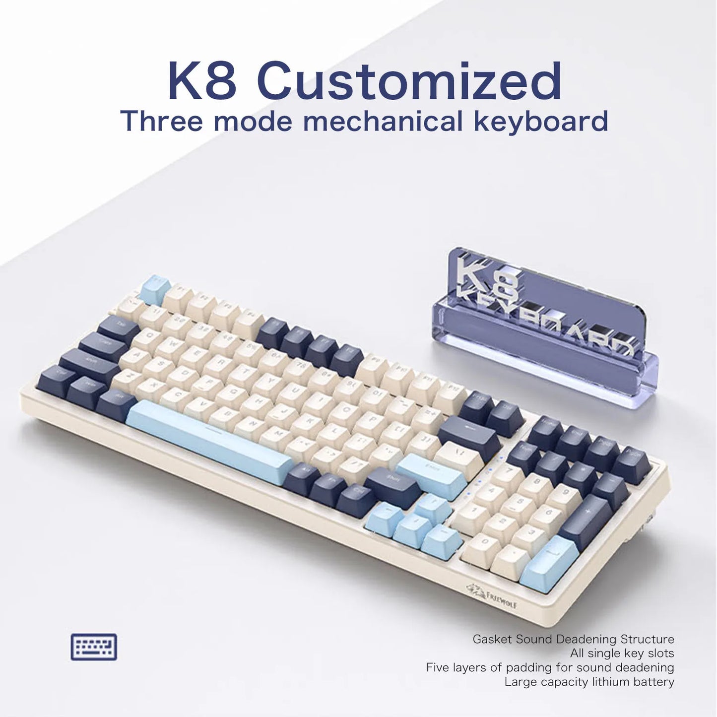 Teclado Mecânico Sem Fio K8