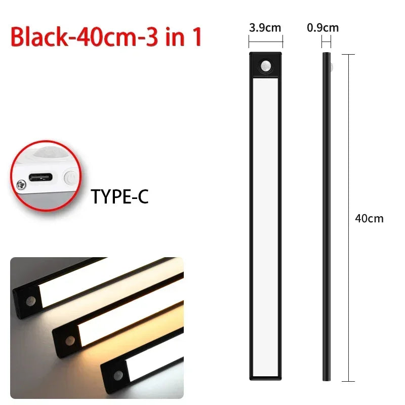 Luminária LED com Sensor de Movimento – Recarregável USB