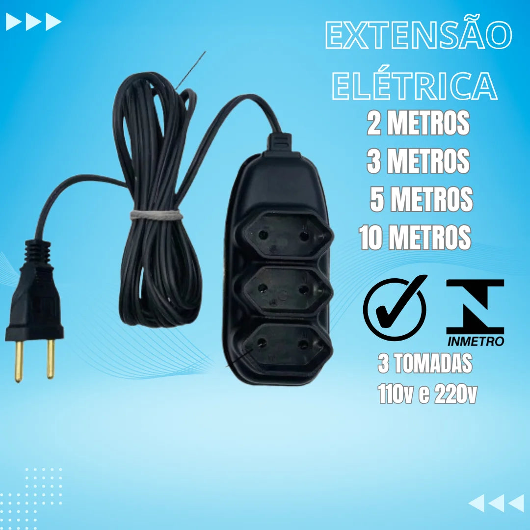 Extensão Elétrica 3 Tomadas