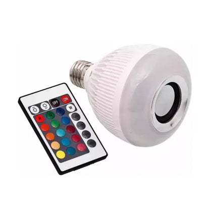 Lâmpada Musical Bluetooth RGB + Controle Remoto