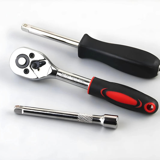 Kit de Ferramentas 46 Peças com Catraca Reversível e Maleta