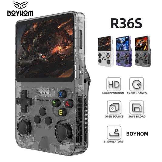 BOYHOM R36S Pro — Retro Handheld Game Console | 128GB | Linux System | 3.5” IPS | 15.000+ Jogos