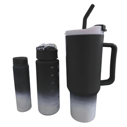 Kit 3 Garrafas com Copo Para Carro