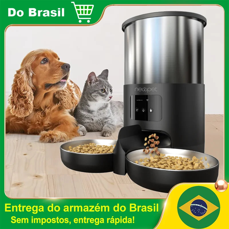 Alimentador Automático Inteligente 5L para Cães e Gatos