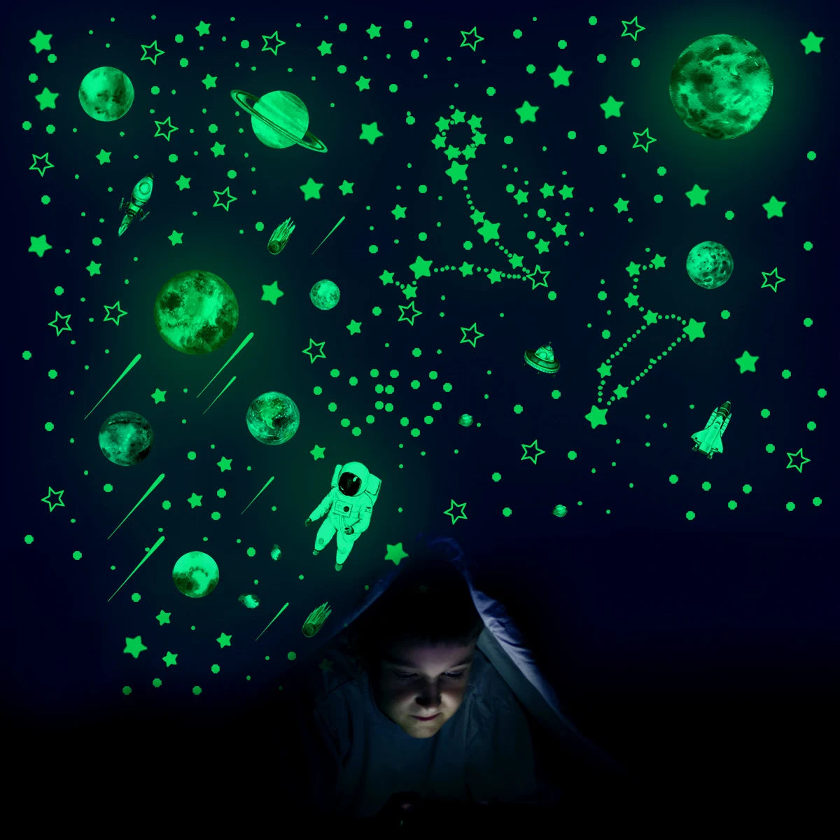 Adesivos Luminosos que Brilham no Escuro