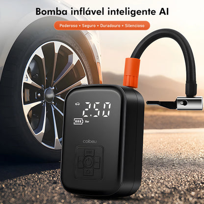 Mini Compressor de Ar Portátil com Display Digital e LED