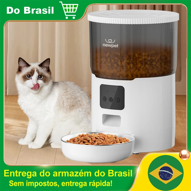 Alimentador Automático 4L para Gatos e Cães