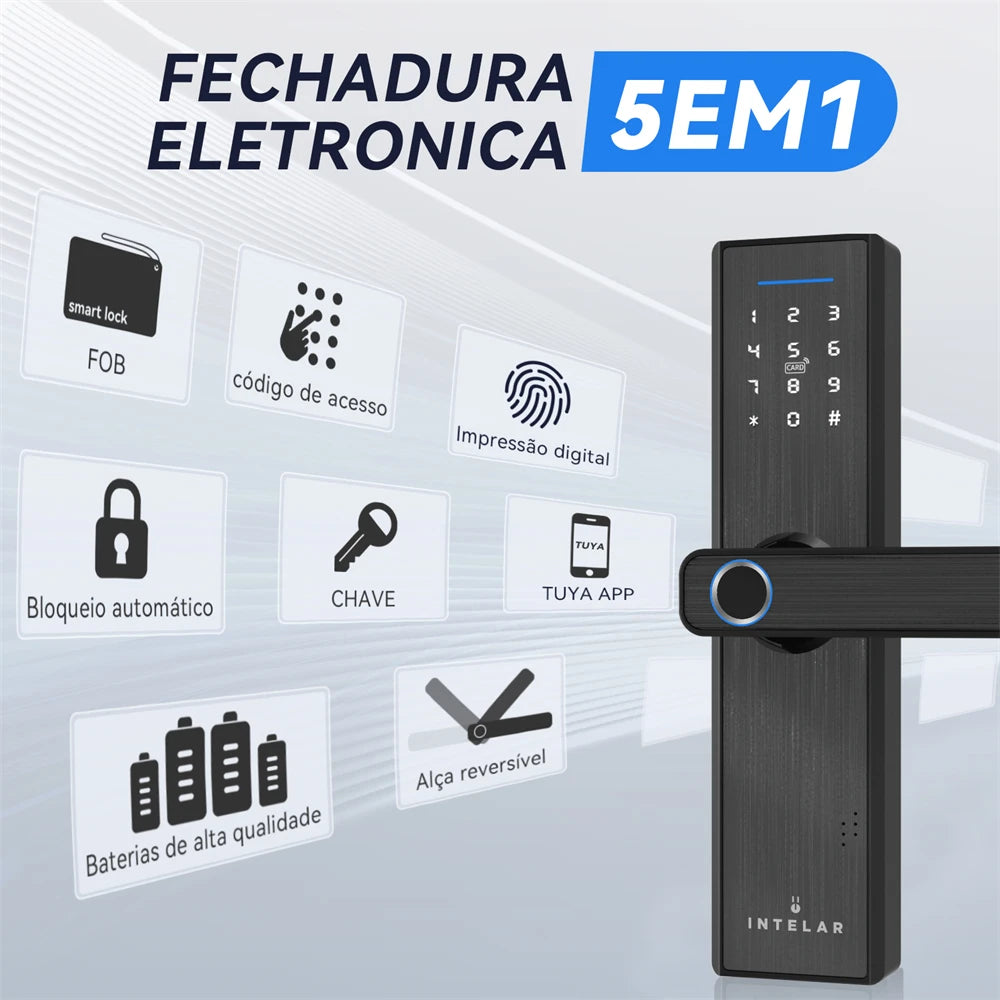 Fechadura Inteligente Intelar X1 Tuya WiFi