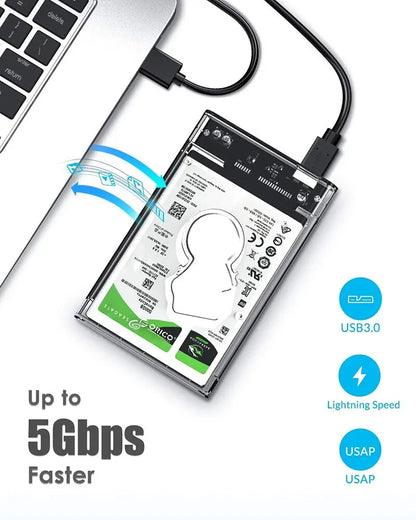 Caixa para HD Externo USB 3.0 para SSD/HDD 2.5