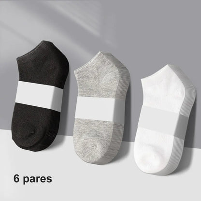 Kit 6 Pares de Meias Unissex Antibacterianas – Conforto e Proteção para o Dia a Dia