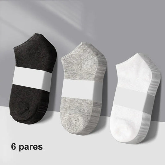 Kit 6 Pares de Meias Unissex Antibacterianas – Conforto e Proteção para o Dia a Dia
