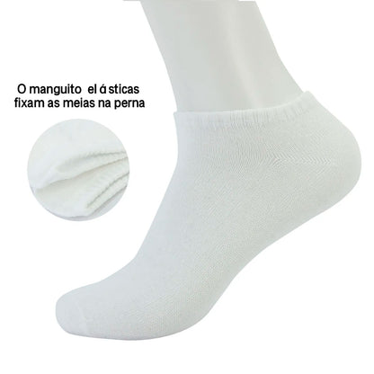 Kit 12 Pares de Meias Masculinas Cano Baixo – Conforto e Estilo para Todos os Dias