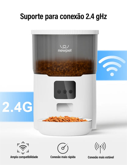 Alimentador Automático Inteligente 4L para Cães e Gatos